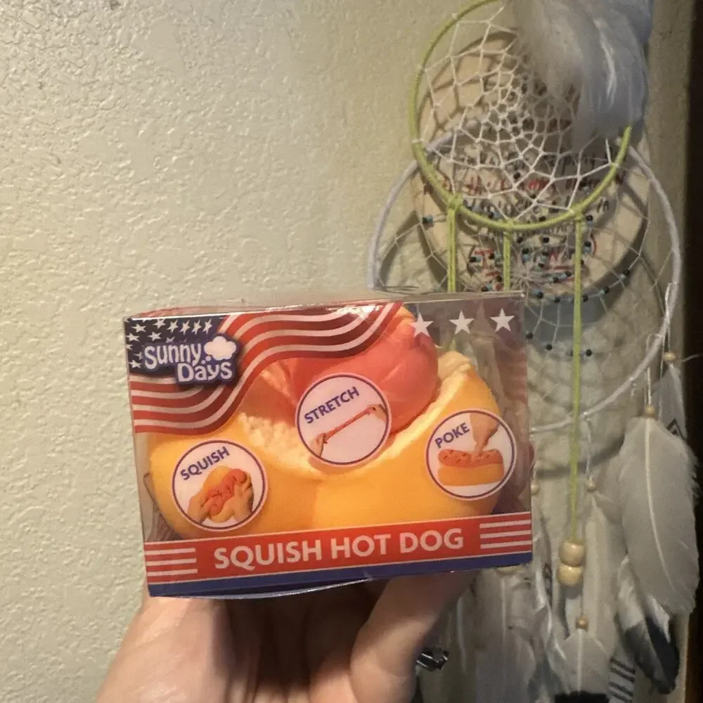 TOYMENDOUS SUNNY DAYS SQUISH HOT DOG Viral Summer Squishy Toy 2026 4th Of July